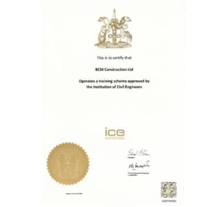 institution of Civil Engineering training accreditation certificate